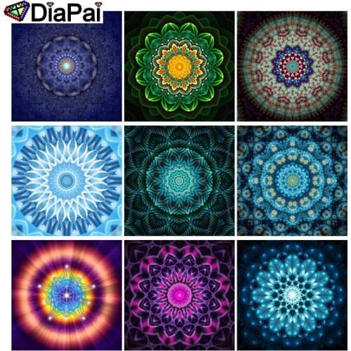 DIAPAI Diamond Painting 5D DIY Full Square/Round Drill "Religious Mandala" 3D Embroidery Cross Stitch 5D Decor Gift