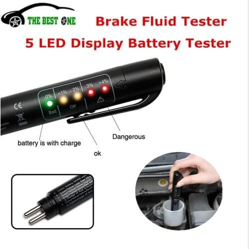 2018 Car Brake Fluid Tester Pen 5 LED Car Automotive Electronic Accurate Oil Quality Check Digital Tester Liquid Diagnostic Tool