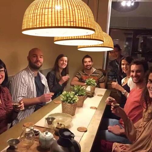 SGROW Bamboo Lantern Lampshade Pendant Lights for Living Room Dinning Room Modern Simple Hanging Lamp Lighting Fixtures Lampara