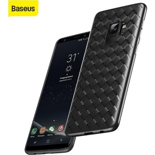 Baseus Phone Case For Samsung S9 S9 Plus Luxury Grid Matte Hollow Silicone Case For Samsung Galaxy S9 S9+ Cover Case Coque
