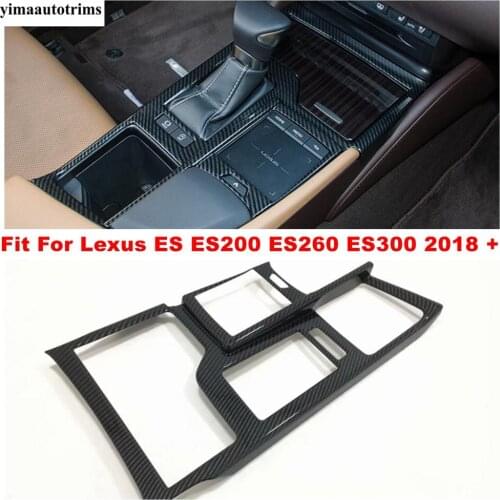 Center Control Gear Box Shift Panel Decoration Cover Trim Fit For Lexus ES ES200 ES260 ES300 2018 - 2021 Carbon Fiber Look