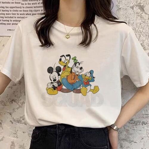 Disney Classic Mickey Mouse Squad Donald Duck Goofy Pluto Graphic Tshirt Funny Women Short Sleeve Casual Fashion Cartoon T Shirt