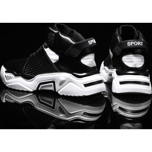 Fashionable black brand man Mens breathable athletic casual trainers summer sneakers running for mens sport men high walking