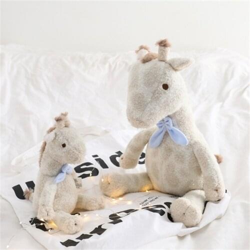 Cartoon Giraffe Toy Nordic Style Deer Doll Stuffed Animal Cartoon Sleeping Doll For Baby Plushies Xmas Gifts For Girl Kids