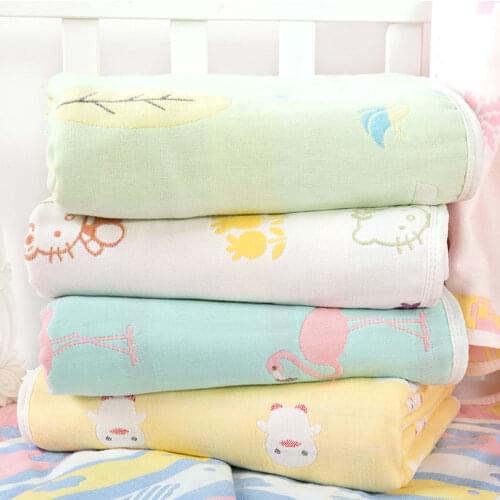 100% Pure Cotton Printed Baby Quilt Newborn Soft Skin Friendly Swaddling Quilts Washable Children Sleeping Blanket Kids Blankets