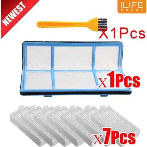 Original 1*Primary filter+7* Efficient Hepa Filter for chuwi ilife v5 v5s V3 V3s v5 pro V50 V55 x5 robot vacuum cleaner Parts