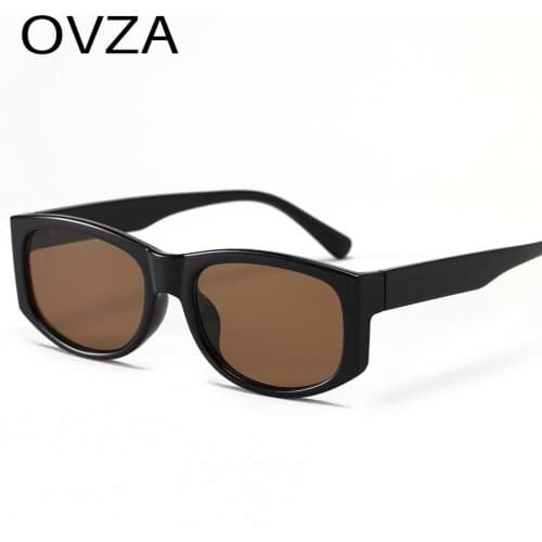 OVZA Newest Mens Sun Glasses Retro Women Sunglasses Brand Designer Vintage Anti-UV Classic Rectangle Frame High Quality S0051