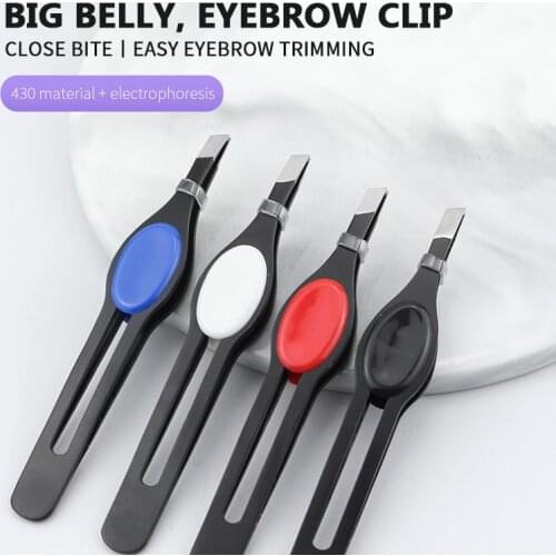 1PCS Professional Stainless Steel Hair Removal Eye Brow Eyebrow Tweezers Clip Gold Women Beauty Makeup Tools Wholesale