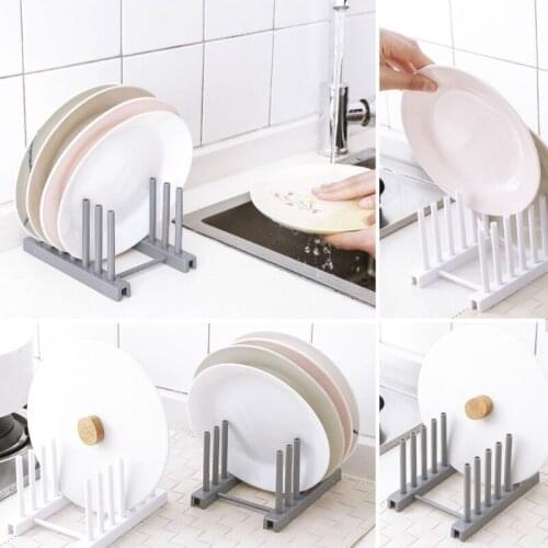 Plate Dish Cup Bowl Drainer Rack Pot Lid Holder Storage Stand Kitchen Organizer