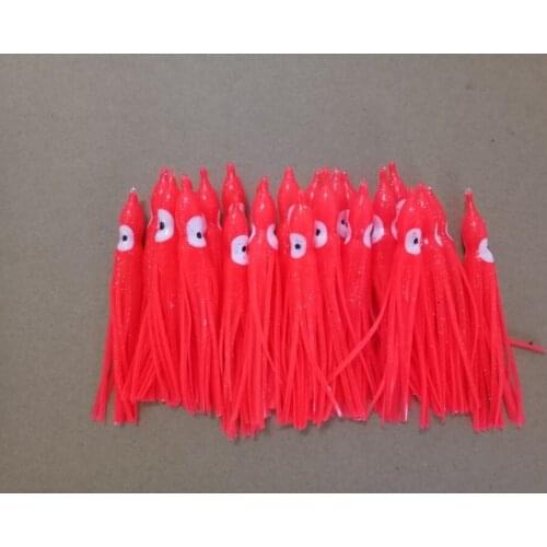MR OCTOPUS 100pcs fishing lure ,soft lure,plastic octopus lure . red colour 9cm