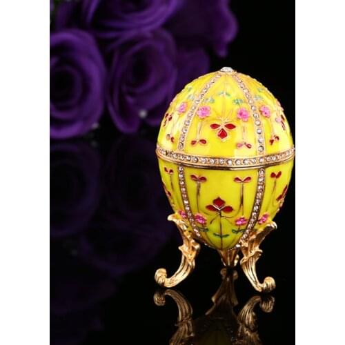 Qifu yellow flower beautiful egg shape jewelry bridesmaid gift