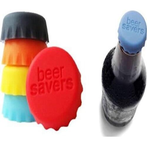 500pcs/lot Silicone Beer Bottle Cap Wine Stoppers Sealing Cover Leak Free Sealers Keep Bear Fresh Bar Tools random colors
