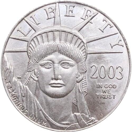 United States America 2003 W In God We Trust Liberty US Coin $50 Half Ounce 1/2 Bullion Silver Plated Copy Commemorative Coins