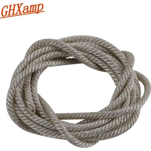 GHXAMP 1M 48 Strand Subwoofer Speaker Lead Wire For 18" 21" 24" Inch Sub Woofer PA Speaker Voice Coil Repair Silver Wire