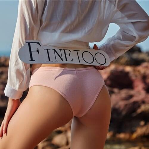 FINETOO 3PCS/Set Cotton Brazilian Panties Woman 2021 Female Panties Lingerie Sexy Thongs Woman Brazilian Pantys Plus Size M-3XL