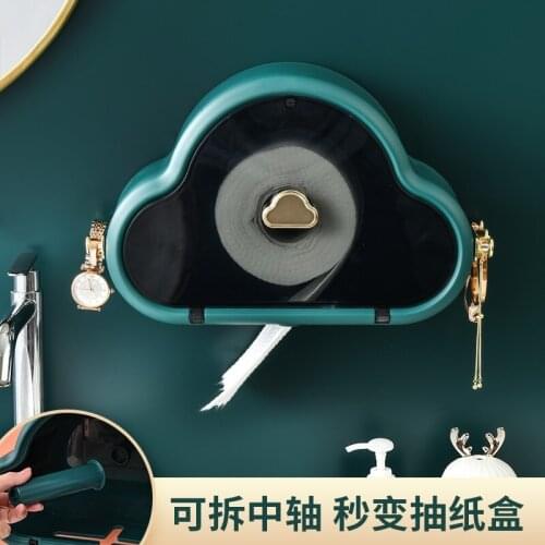 Toilet tissue box shelf organizer bathroom bathroom storage rack bathroom shelves Wall-hanging hole-free shelving