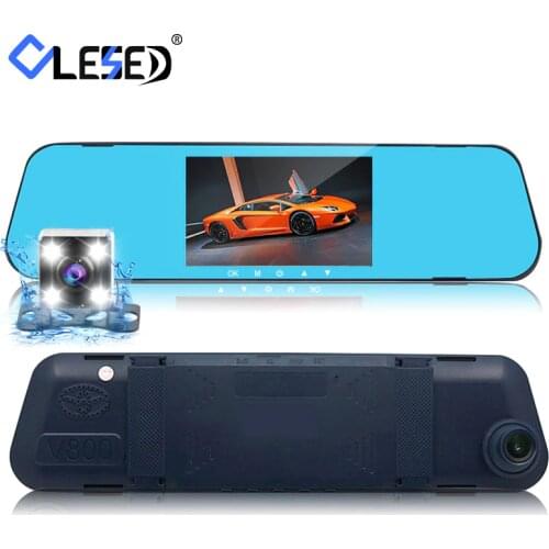 Dash cam dash camera car dvr dual lens rear view mirror auto dashcam recorder registrator in car video full hd vehicle car cam