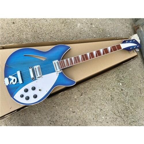 High quality 360 electric guitar 6 string blue rosewood fingerboard R pull string board free shipping