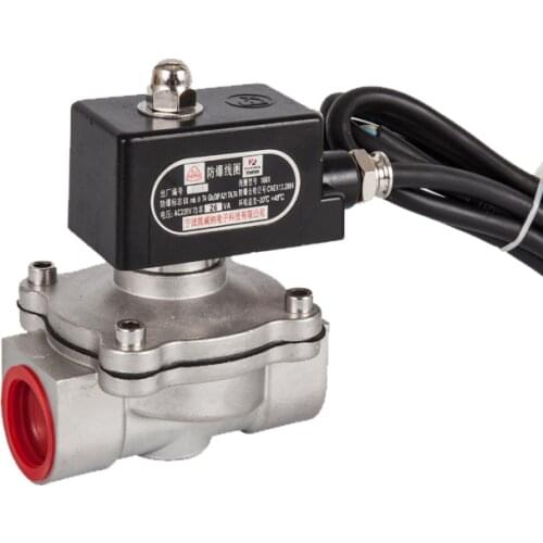 AC 220V DC 24V Explosion-proof type normally closed or normally open, stainless steel solenoid valve,Oil Natural gas valves