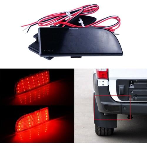 ANGRONG 1 Pair LED Rear Bumper Reflector Light Smoked Black Lens For Mercedes Benz W639 Vito Viano