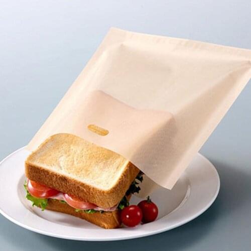 10PCS Reusable Toaster Toastie Bread Sandwich Toast Bags for Grilled Cheese Sandwiches Pockets Toasty Toastabags Kitchen Tools