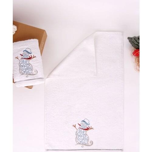 % 100 Cotton 50x70 cm Hand Face Towel Set 2 Pieces