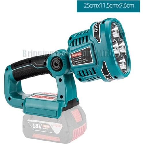 12W Pistol/Portable Spotlight Work LED Torch Warning Lamp Flashlight with USB Outdoor Light For BOSCH BAT609 BAT618 BAT614