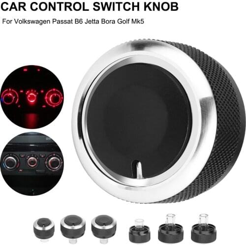 3 Pcs Car Air Condition Panel Control Switch Knob A/C Heater Knob Replacement Car Styling For VW Passat B6 Jetta Bora Golf Mk5