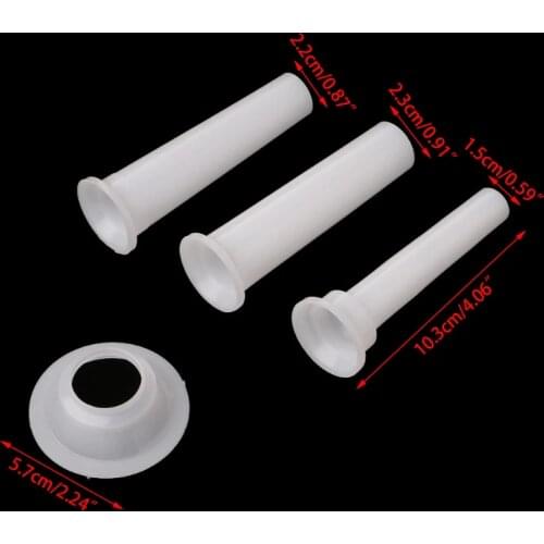 3 Pcs Universal Sausage Stuffing Tube Plastic Stuffers For Casing Meat Grinder 19QE