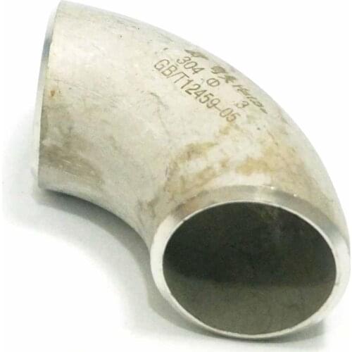 38x3mm O/DxThickness 304 Stainless Steel 90 Degree Elbow Butt Welded Pipe Fitting Water gas Oil