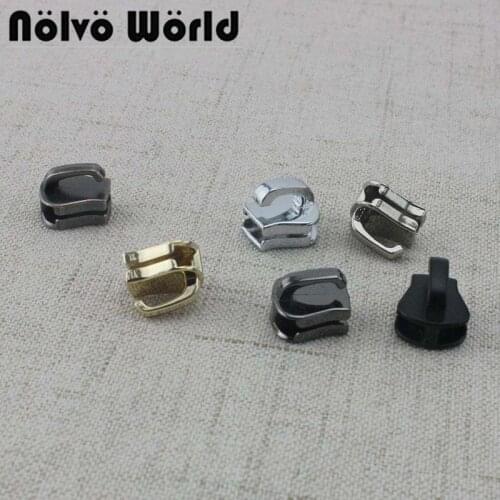 50-100pcs 6 colors 5# resin teeth zipper head,bags,Sewing garments fabric Size 5 plastic zip slider