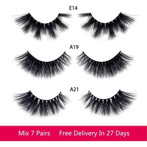 5D Handmade Siberia Mink Eyelashes China E14 Natural Fluffy Curl 21mm Embellish Eye To Extend The Cross Section Of Work Wedding