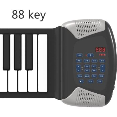 88 key hand roll piano Portable piano double speakers Bluetooth lithium battery charging folding piano soft piano