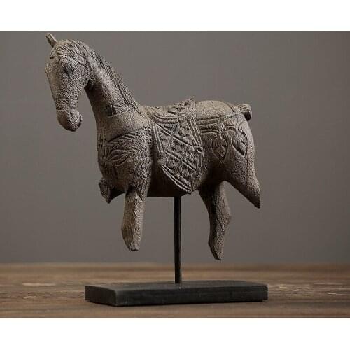American rustic hand made crafts resin handicraft vintage horse offbeat home decor luxury retro home furnishing ornaments
