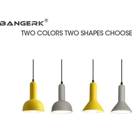 BANGERK Loft Style Iron Modern LED Pendant Light Nordic Design Dining Room Hanging Lamp Home Decor Lighting Droplight