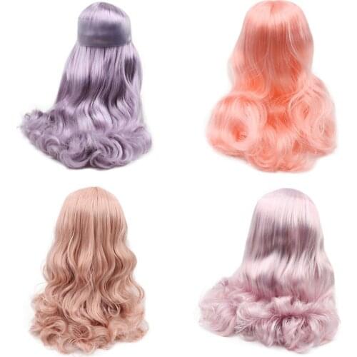 Blyth Doll icy hair RBL Scalp dome Wig 1/6 toy with or without bangs for DIY custom doll