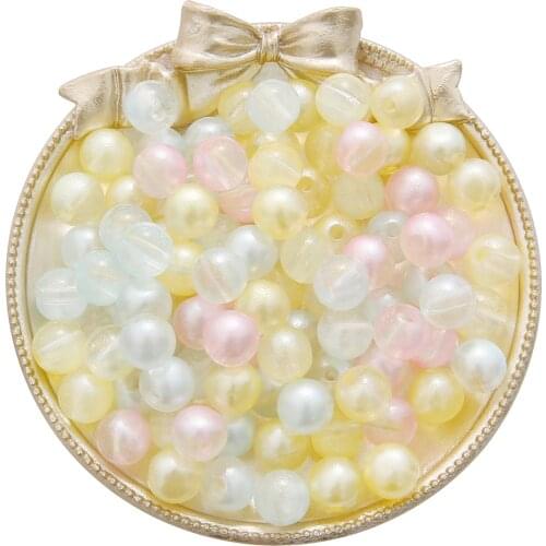 10mm 28Pcs Macaron Transparent Colo Round Spacer Loose Beads For Jewelry Making Diy Necklace Bracelet Charm Jewelry Finding