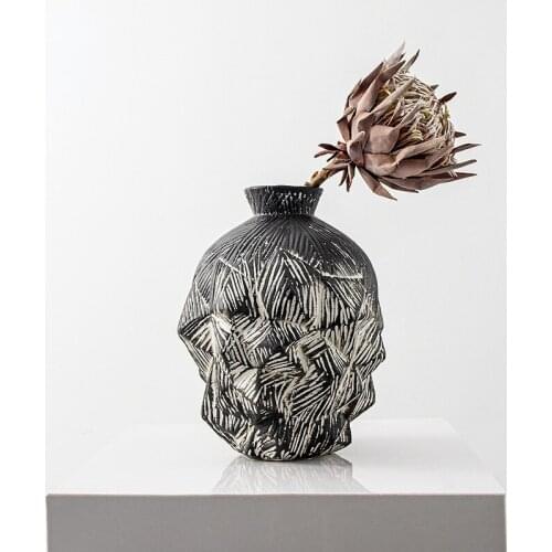 Wabi Jifeng Decoration Ceramic Vase Flower Pot Room Living Room Desktop Flower Vase Retro Handmade