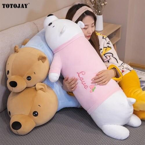 Cartoon Soft Plush Toys Animal Lying Teddy Bear Cute Office Lunch Break Nap Sleeping Pillow Cushion Stuffed Gift Doll for Kids