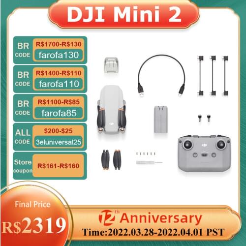 DJI Mini 2 Drone - 4K Camera RC Helicopter Professional GPS Quadcopter 4x Zoom 249g Ultralight 10km Transmission QuickShots