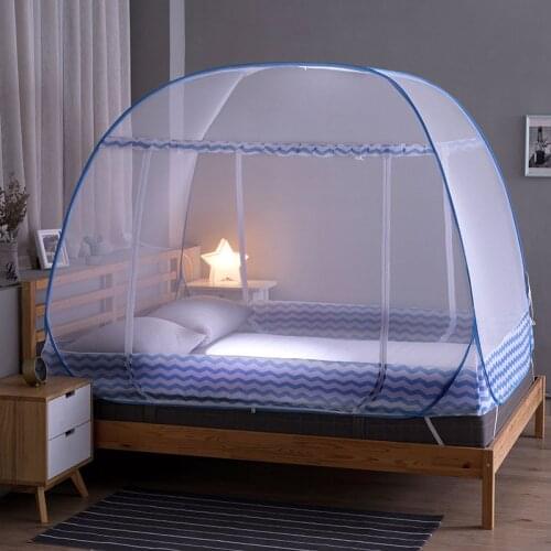Double Door Installation-Free Wire Yurt Mosquito Net Can Be Folded Bed Tent Camping Mosquito Net Travel Anti-Mosquito Bed Tent