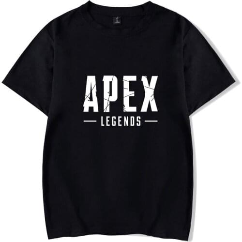 Apex Legends T Shirt Titanfall Men Game Logo Print Tee Black Cotton Short Sleeve Summer Tops Homme