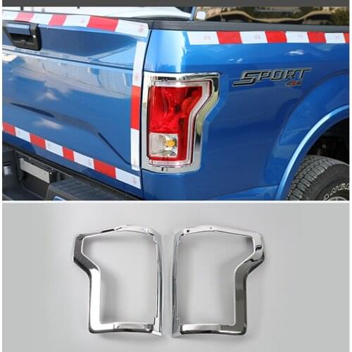 Car Truck Chromium Rear Tail Light Lamp Cover Trim Guards Auto Styling Anti-scratch Accessories for Ford F-150 F150 2015-2019