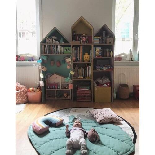 Baby Play Mat Green Leaf Climbing Carpet Infant Crawling Blanket Love Mat Rug Toys Mat Children Room Decor Photo Props