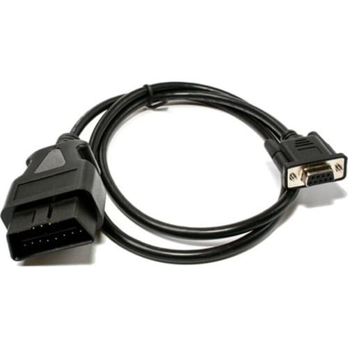 DB9 Serial RS232 Female Port to Male OBD2 OBDII 16 Pin OBD Cable Adapter Diagnostic Extension Cord Connector (DB9 to OBD Cable