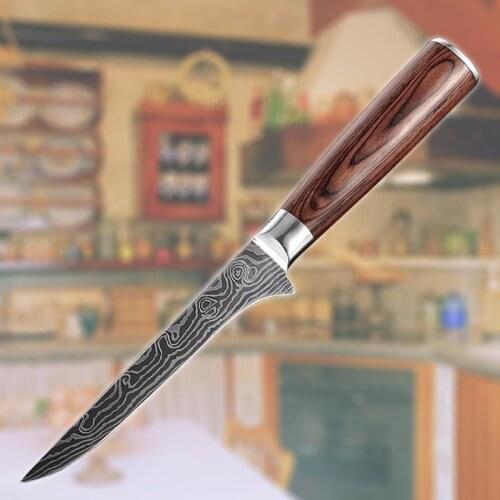 5" Inch Forged Butcher Boning Knife High Quality Stainless Steel Kitchen Chef Knife for Bone Meat Fish Fruit Vegetables Cooking