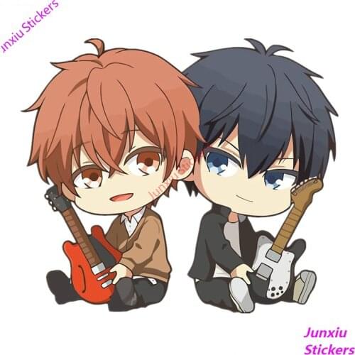 Creative Car Stickers Decor Decal Mafuyu and Ritsuka Chibis Motorcycle Bumper Truck Yacht Decorative Accessories KK13x13cm