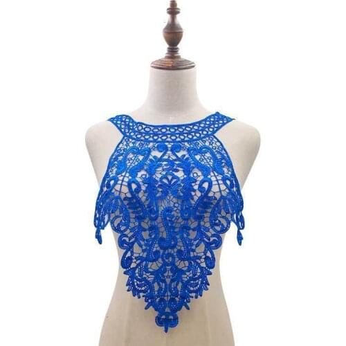 1PCS Elegant Dress Guipure Fabric Lace Collar Trim Applique Venise Embroidery Laces Patch Clothing Sewing Ornament Scrapbooking