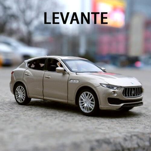 1:32 Scale Alloy Diecast Car Maserati Levante SUV Model Pull Back Car with Sound&Light Birthday Gift toy for kid Boy