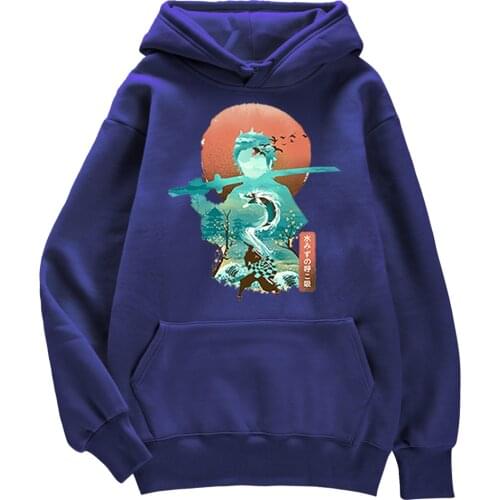 Demon Slayer Funny Creative Printed Hoodie Autumn Fleece Warm Man Hoodies Street Hip Hop Streetwear Fashion Cool Hooded Male